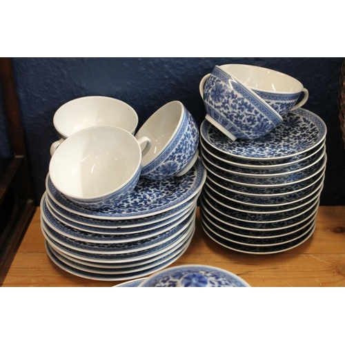 114 - 20th century Oriental blue and white porcelain tea set.