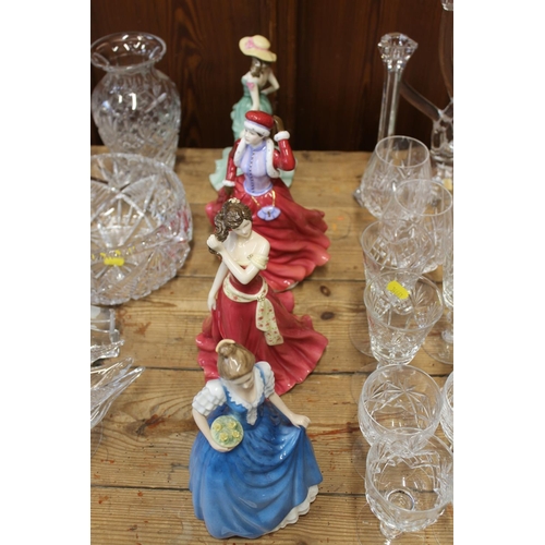 120 - Four Royal Doulton figurines HN3601 Helen, HN4909 Amanda, HN5318 Helena (Compton and Woodhouse) and ... 