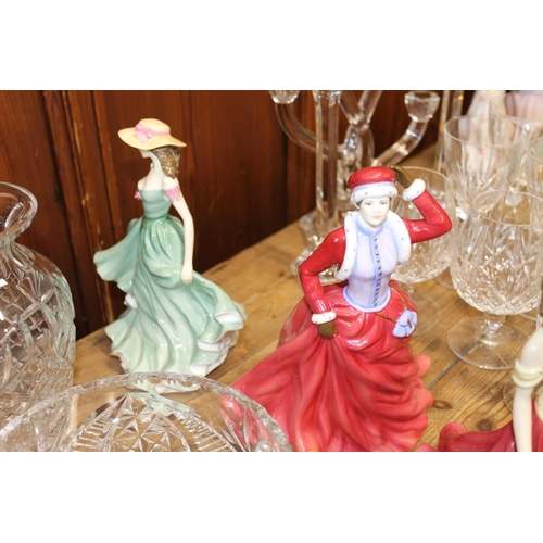 120 - Four Royal Doulton figurines HN3601 Helen, HN4909 Amanda, HN5318 Helena (Compton and Woodhouse) and ... 