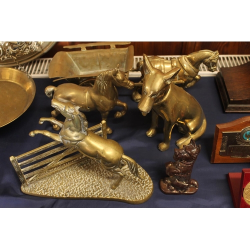 18 - Selection of brass animal figurines.