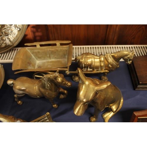 18 - Selection of brass animal figurines.