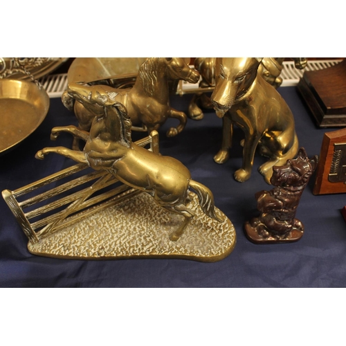 18 - Selection of brass animal figurines.