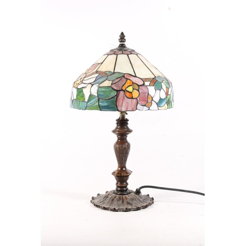 3 - Tiffany style table lamp, H43cm.