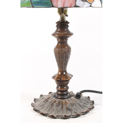 3 - Tiffany style table lamp, H43cm.