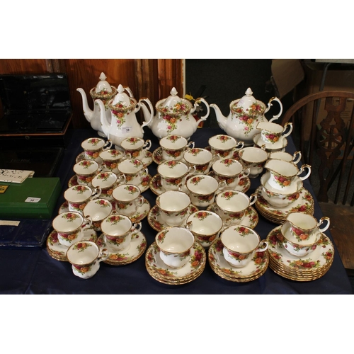 39 - Royal Albert Old Country Roses tableware incl. teapots, coffee pots, cups and saucers etc. (qty)