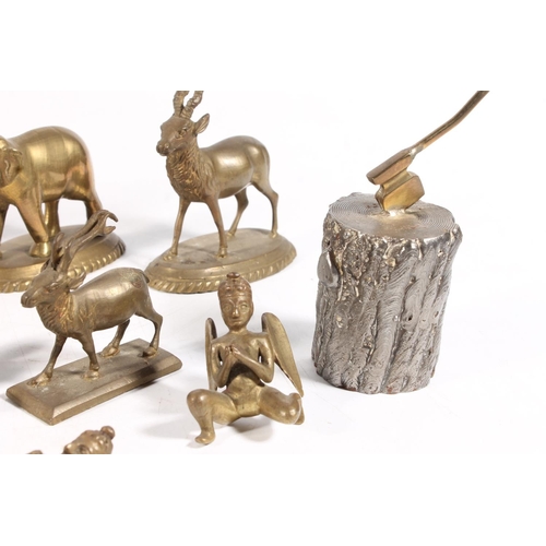 4 - Selection of Indian and other brass animal figurines.