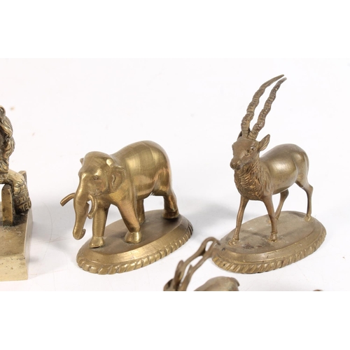 4 - Selection of Indian and other brass animal figurines.