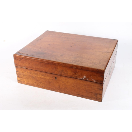 58 - Victorian mahogany box, W42cm.