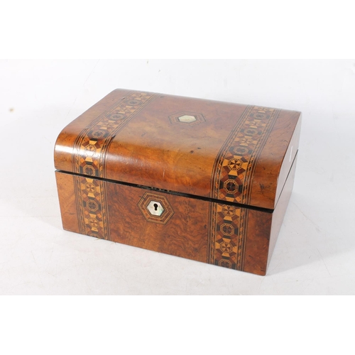 60 - Victorian inlaid marquetry writing box.