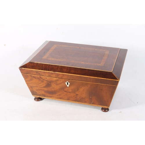 63 - Victorian mahogany work box, W31cm.