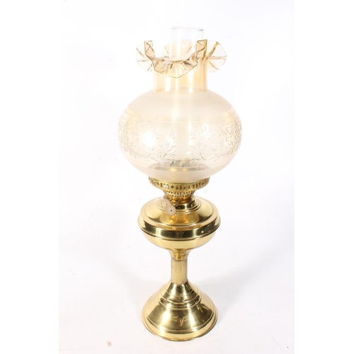 66 - Brass oil lamp.