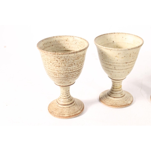 81 - Scottish Studio Pottery Stornoway goblets, set of six.