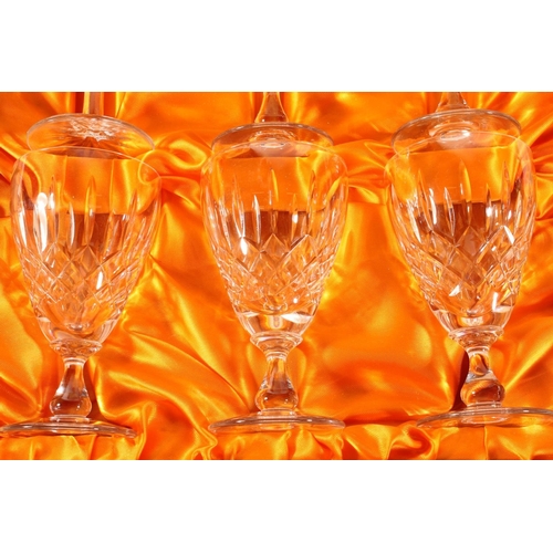 95 - Six Edinburgh Crystal glass goblets