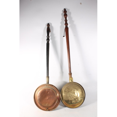 99 - One copper and one brass bed pan