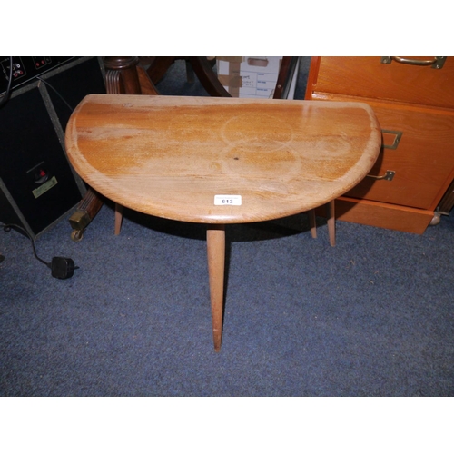 613 - Ercol drop leaf coffee table, W61cm.