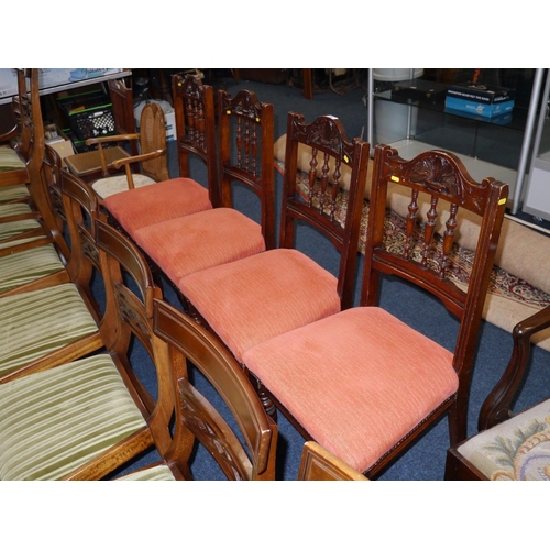 642 - Four early 20thC dining chairs.