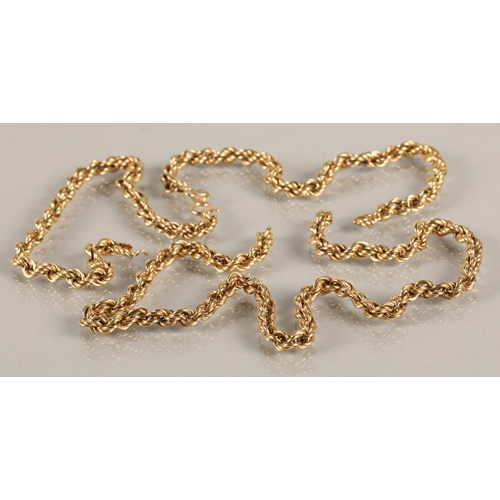 130 - Broken 9ct gold rope twist chain 8.4 grams