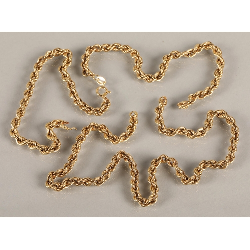 130 - Broken 9ct gold rope twist chain 8.4 grams