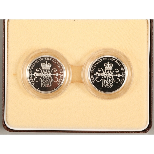 132 - 1989 £2 Silver Piedfort Two-Coin Set