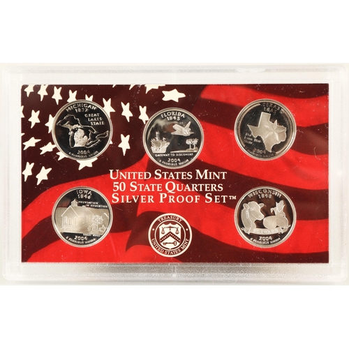 134 - Three United States Mint 50 State Quarters Silver Proof sets