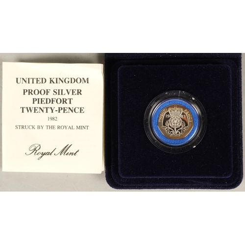 140 - United Kingdom Proof Silver Piedfort Twenty-Pence 1982