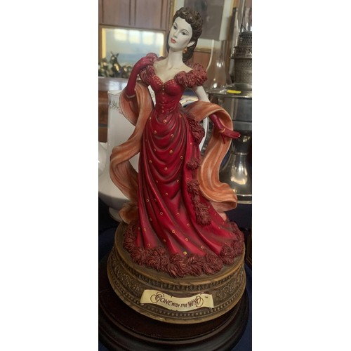 71 - San Francisco Music Box Company Gone with the Wind Scarlett O'Hara musical figurine, plays 'Tara's t... 