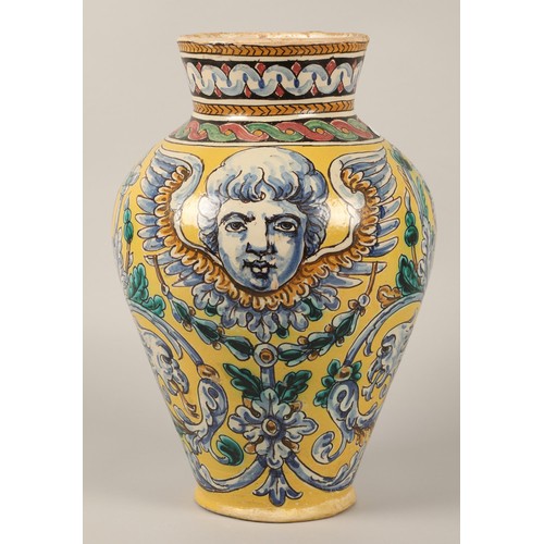 220 - Large Italian maiolica vase 38cm h