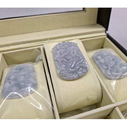 48 - Zodiac carved in type A jadeite boxed set of twelve