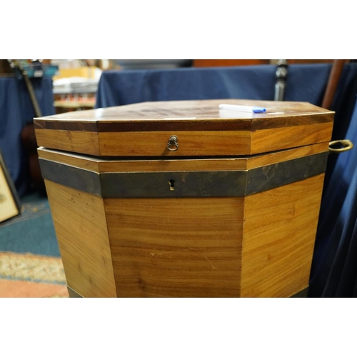 629 - Georgian style mahogany wine cooler, H67cm.