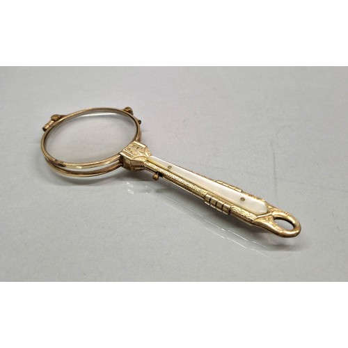 237 - Lorgnette with mother of pearl handle