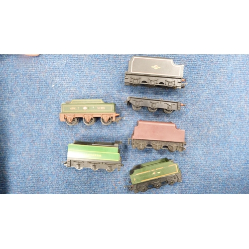 10 - Two cartons containing rolling stock parts, wheels, locos, DMUs etc.