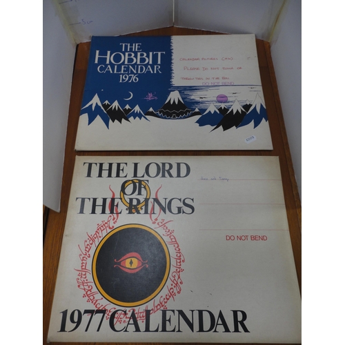 100 - The Hobbit calendar, 1976 and 1977.  (2)