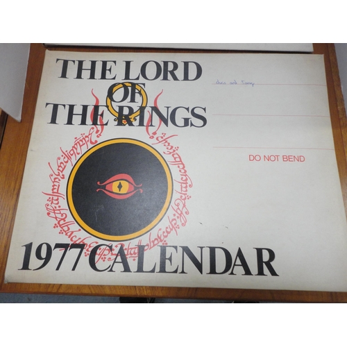 100 - The Hobbit calendar, 1976 and 1977.  (2)