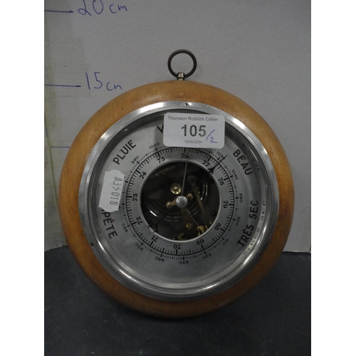 105 - Two small wall barometers.