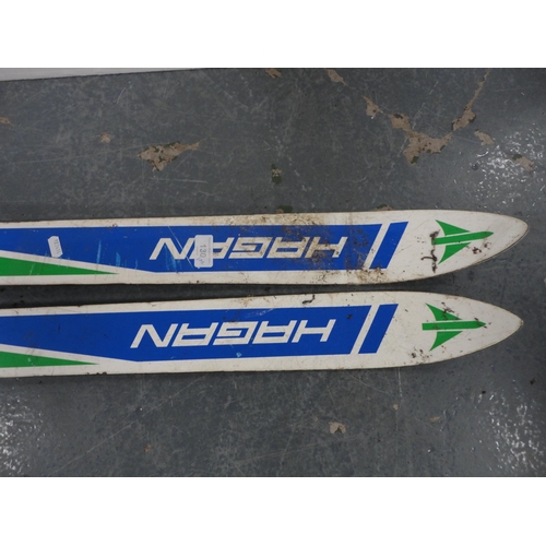 121 - Pair of Hagan Dynaglass skis, made in Austria.