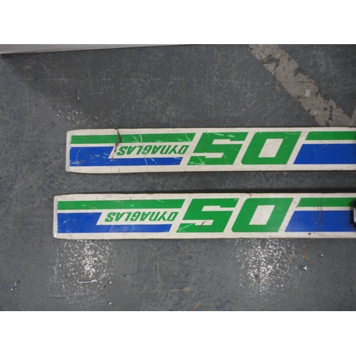 121 - Pair of Hagan Dynaglass skis, made in Austria.