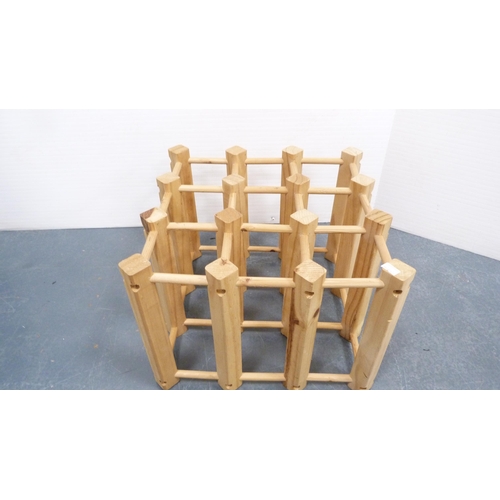 184 - Painted carpet bowls, rope, bottle rack etc.