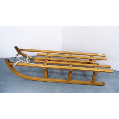 185 - German wooden sleigh.