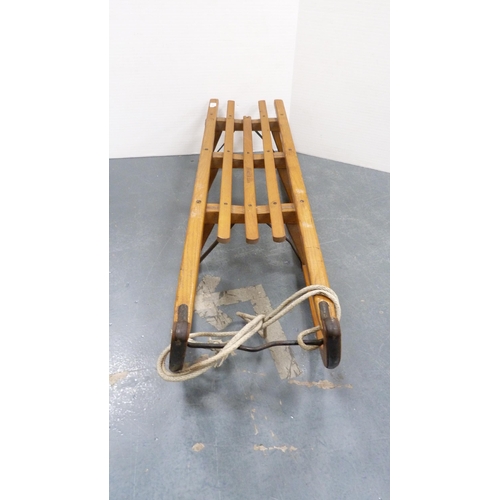 185 - German wooden sleigh.