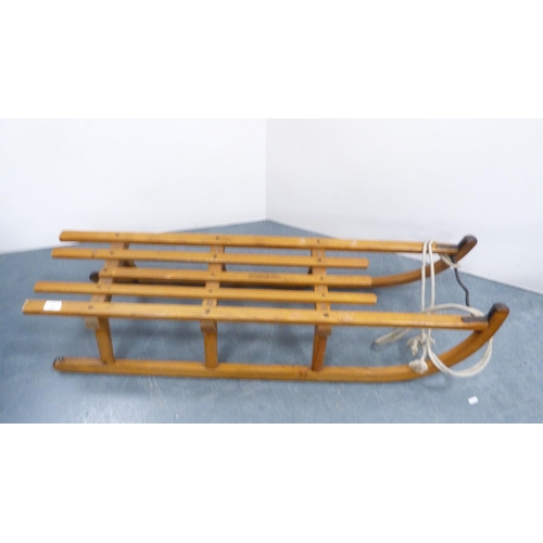 185 - German wooden sleigh.