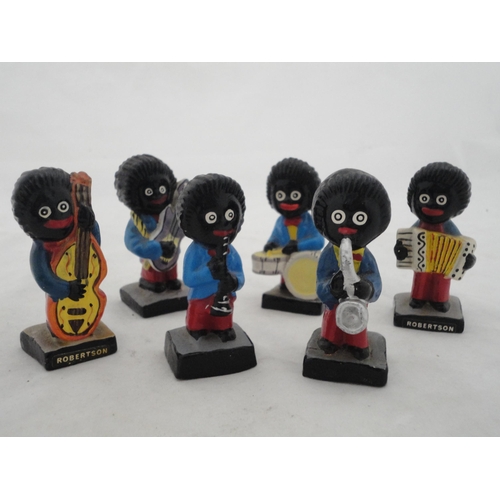 196 - Set of six hand-painted musical figures for Robertson's Jam.  (6)