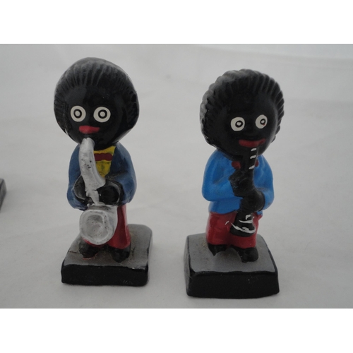 196 - Set of six hand-painted musical figures for Robertson's Jam.  (6)