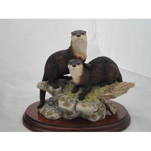 201 - Border Fine Arts limited edition group, 'Spring Romance' from the Masters of the River series, sculp... 