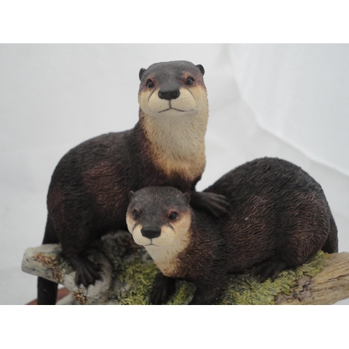 201 - Border Fine Arts limited edition group, 'Spring Romance' from the Masters of the River series, sculp... 