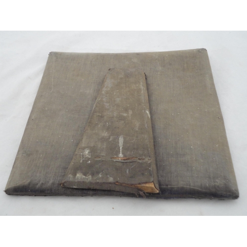 203 - Large antique silver-mounted dressing mirror on easel support (a/f).