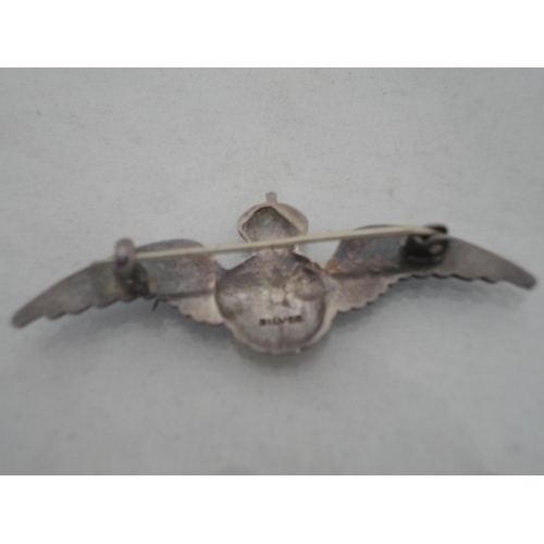 218 - Silver and enamel RAF sweetheart brooch.