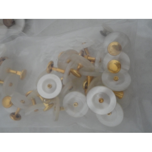 225 - Collection of rolled gold and yellow metal studs and cufflinks, some with faux mother of pearl decor... 