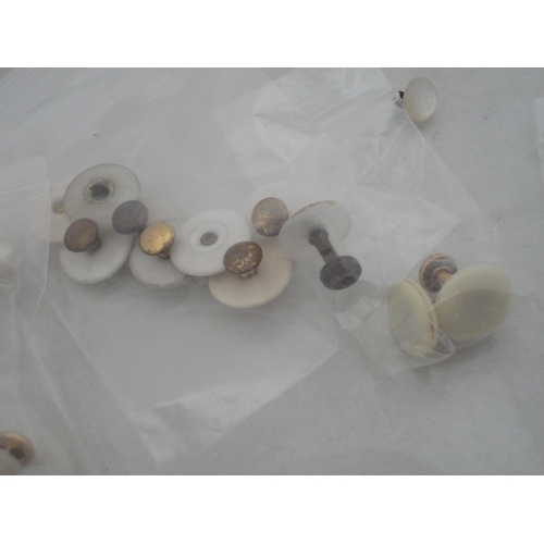 225 - Collection of rolled gold and yellow metal studs and cufflinks, some with faux mother of pearl decor... 