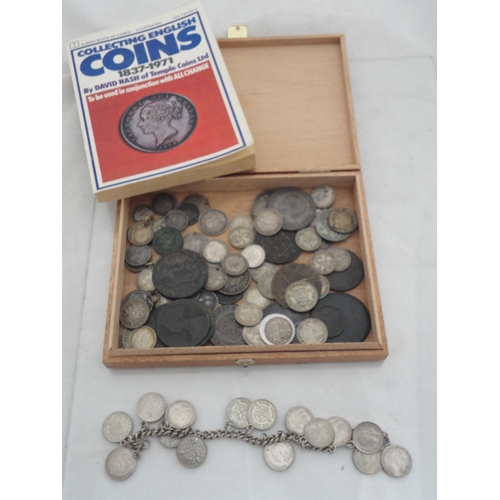 226 - Georgian copper coin (rubbed), other Victorian and Georgian coinage (mainly rubbed condition), Victo... 