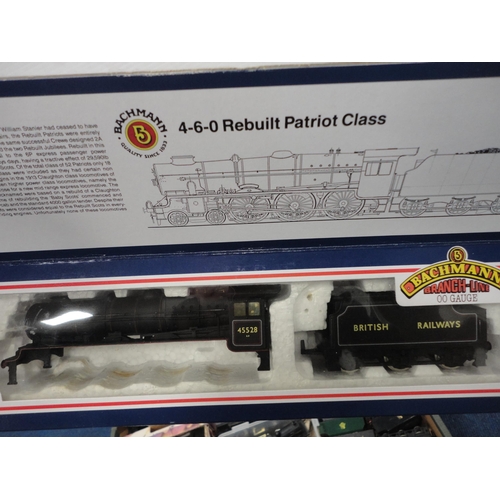 23 - Two cartons containing assorted 00 gauge locomotive parts and accessories, also a Bachmann Branch Li... 